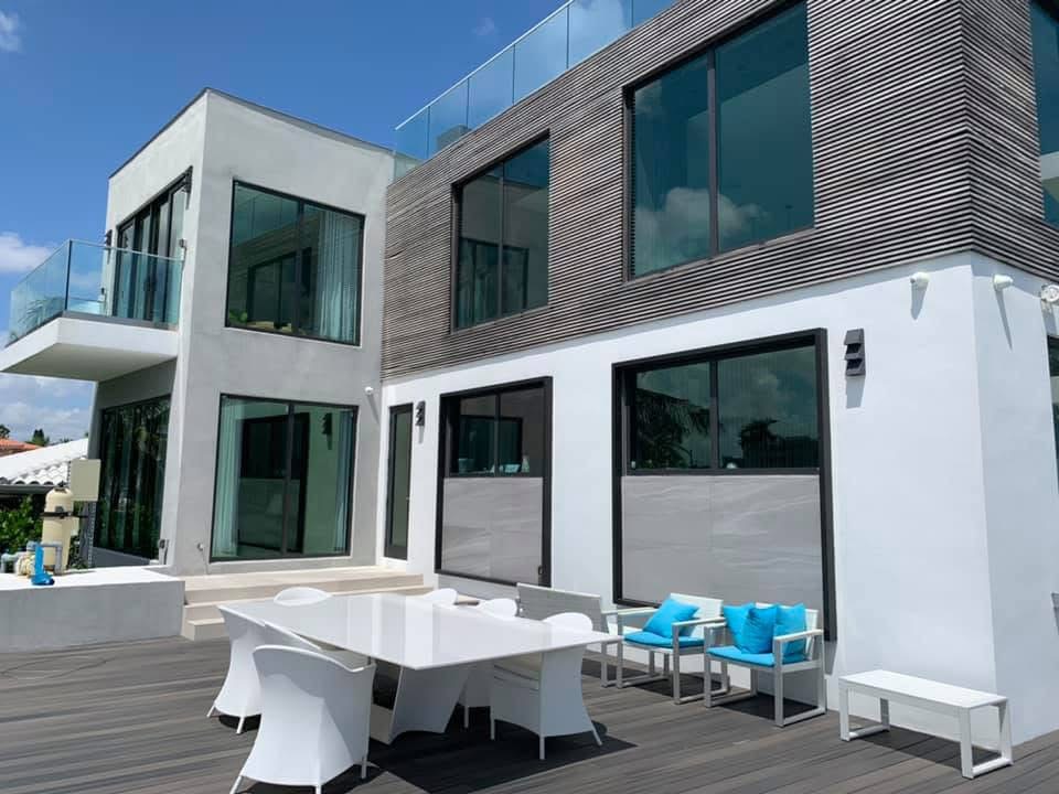 Luxury residential window tinting Miami modern home